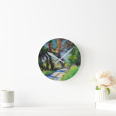 Zonovergoten Olijfgaard Pastel Landschap Ronde Klok (Huis)