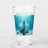 Zonovergoten, onderwater zeemeermin glas (Achterkant)