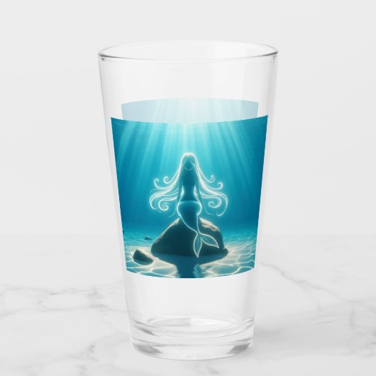 Zonovergoten, onderwater zeemeermin glas (Voorkant)