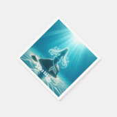 Zonovergoten, onderwater zeemeermin servet (Hoek)