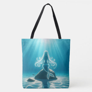 Zonovergoten, onderwater zeemeermin tote bag