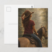 Zonovergoten pad | Paardenkunst | Briefkaart (Voorkant / Achterkant)