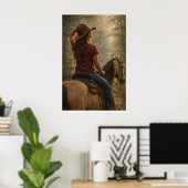 Zonovergoten pad | Paardenkunst | Poster (Thuiskantoor)