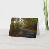 Zonovergoten pad verjaardagskaart kaart (Voorkant)