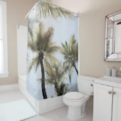 Zonovergoten Palm Oerwoud #1 #tropisch #muur #kuns Douchegordijn (In situ)