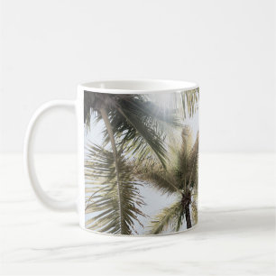 Zonovergoten Palm Oerwoud #1 #tropisch #muur #kuns Koffiemok