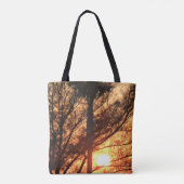 Zonovergoten Palmbomen Warme Horizon Tote Bag (Achterkant)