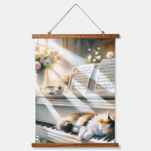 Zonovergoten Piano Kat Cottagecore Droom Hangend Wandkleed