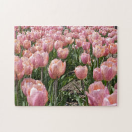 Zonovergoten Roze Tulpen Legpuzzel