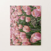Zonovergoten Roze Tulpen Legpuzzel (Verticaal)