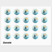 Zonovergoten Sail Sticker Blauwgroen (Vel)