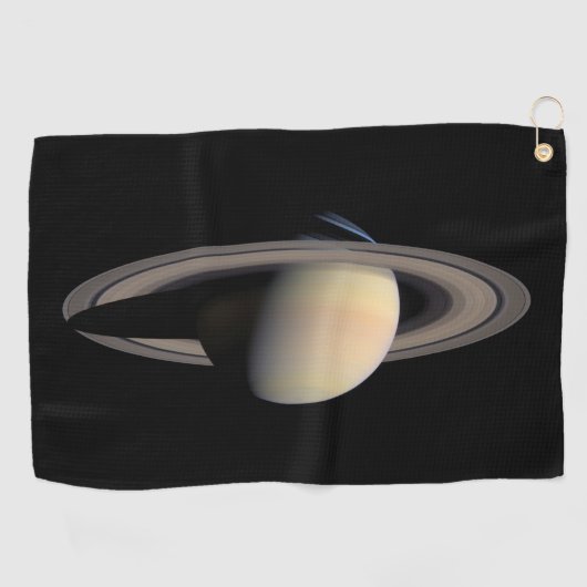 Zonovergoten Saturnus Gas Giant Planet van Cassini Golfhanddoek (Horizontaal)