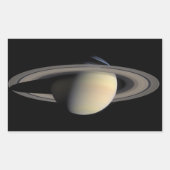 Zonovergoten Saturnus Gas Giant Planet van Cassini Rechthoekige Sticker (Voorkant)