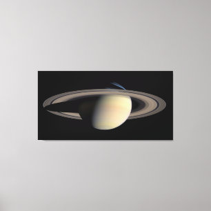 Zonovergoten Saturnus Gasreus door Cassini Canvas Afdruk