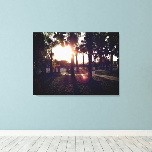 Zonovergoten Sereniteit Canvas Afdruk (Insitu (Houten vloer))