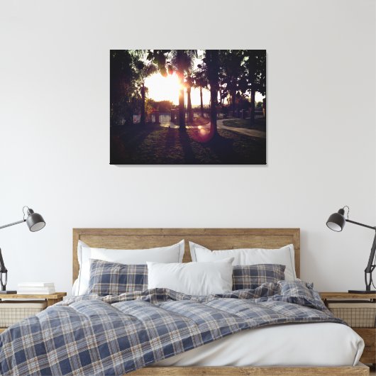 Zonovergoten Sereniteit Canvas Afdruk (Insitu (Slaapkamer))