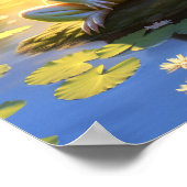 Zonovergoten Sereniteit: Majestic Kikker Ontspanne Poster (Hoek)