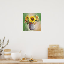 Zonovergoten Sereniteit: Zonnebloemen in Bloei