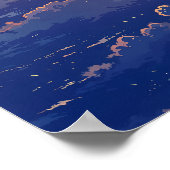 Zonovergoten sfeer - Levendige illustratie Art Sty Poster (Hoek)