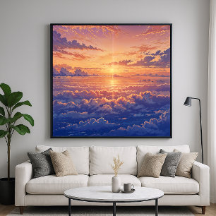 Zonovergoten sfeer - Levendige illustratie Art Sty Poster