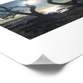 Zonovergoten Shore Hawaii Blauwe Kleur Fotografie Poster (Hoek)