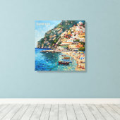 Zonovergoten Sorrento Zeezijde Ontsnapping Canvas Afdruk (Insitu (Houten vloer))