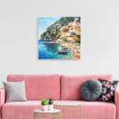 Zonovergoten Sorrento Zeezijde Ontsnapping Canvas Afdruk (Insitu (Woonkamer))