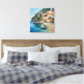 Zonovergoten Sorrento Zeezijde Ontsnapping Canvas Afdruk (Insitu (Slaapkamer))