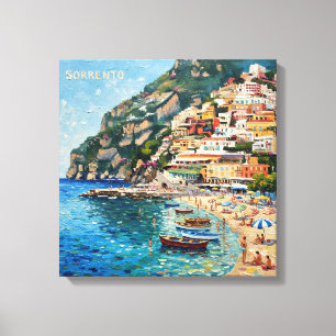 Zonovergoten Sorrento Zeezijde Ontsnapping Canvas  Afdruk