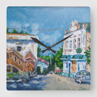 Zonovergoten Straat Impressionistische Wandklok |