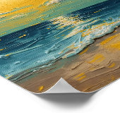 Zonovergoten strand verticale poster – Levendige z (Hoek)