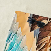 Zonovergoten strandgolf ontwerp  strandlaken (In situ)