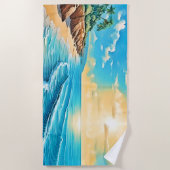 Zonovergoten strandgolf ontwerp  strandlaken (Voorkant)