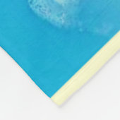 Zonovergoten strandgolven ontwerp fleece deken (Hoek)