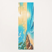 Zonovergoten strandgolven ontwerp yogamat (Voorkant)