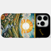 Zonovergoten stroom in een weide Case-Mate iPhone case (Achterkant (horizontaal))