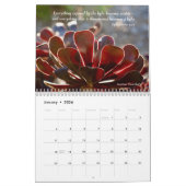 Zonovergoten Succulenten en Schriften 12-maanden Kalender (Jan 2026)
