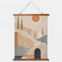 Zonovergoten Terrassen Mediterraan Kustwand Tapijt
