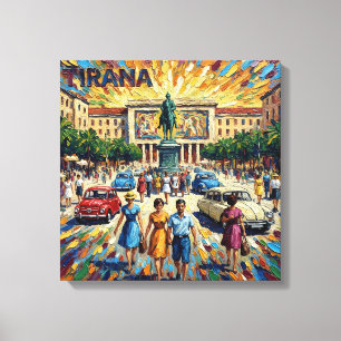 Zonovergoten Tirana Plein Elegantie Canvas Kunst