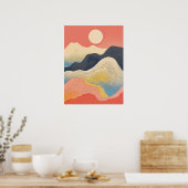 Zonovergoten top: een kleurrijk berglandschap poster (Keuken)