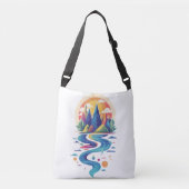Zonovergoten toppen en stromende rivier crossbody tas (Voorkant)