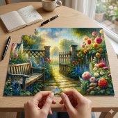 Zonovergoten Tuinpad Hek Scene Legpuzzel