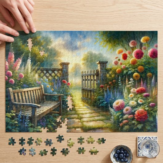 Zonovergoten Tuinpad Hek Scene Legpuzzel