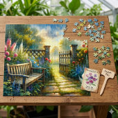 Zonovergoten Tuinpad Hek Scene Legpuzzel