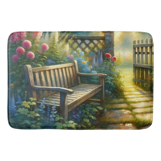 Zonovergoten Tuinpad Poort Scene Badmat (Voorkant)