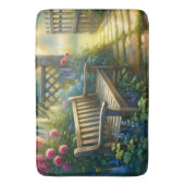 Zonovergoten Tuinpad Poort Scene Badmat (Voorkant Verticaal)