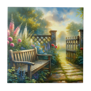 Zonovergoten Tuinpadhek Scene Tegeltje