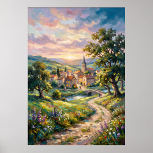 Zonovergoten Tuinpadvlag Poster