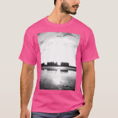 Zonovergoten Uitzicht aan het strand met reflectie T-shirt (Voorkant)