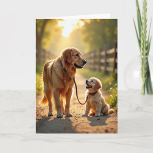 Zonovergoten Vaderdag Pups Kaart